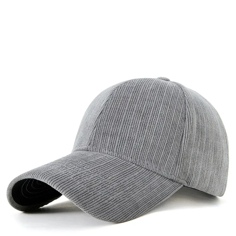Men Striped Beige Baseball Cap Windproof Warm