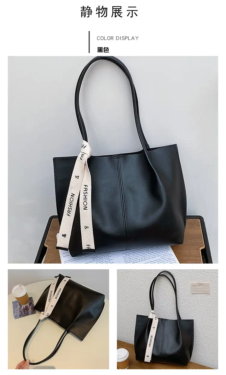 Women's Brown Leather Shoulder Bag with Brand Tag — feature 19