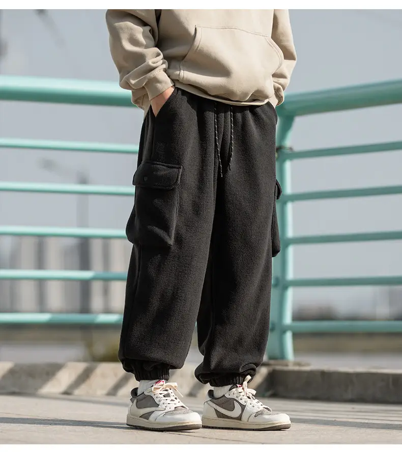 Hanlu Men Fleece Jogger Pants Cream 2024 — feature 22