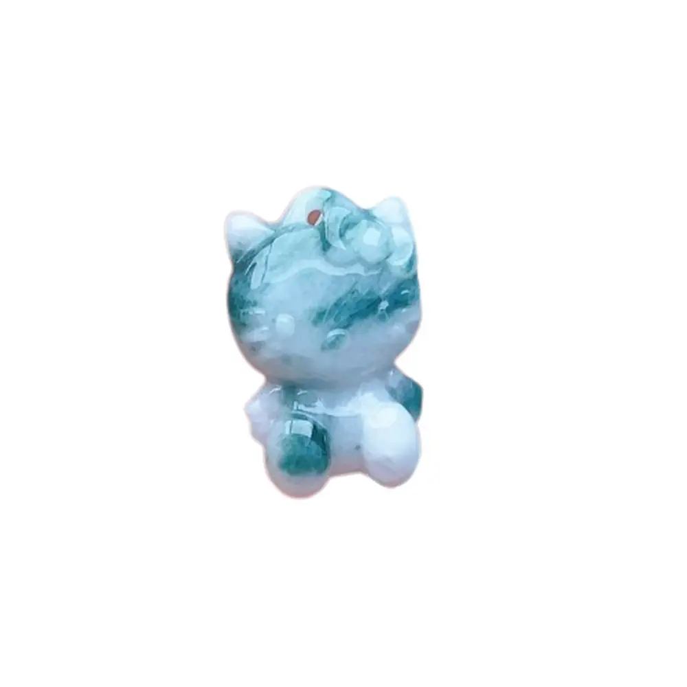 Natural Jade Hellokitty Necklace Pendant Set - Image 5