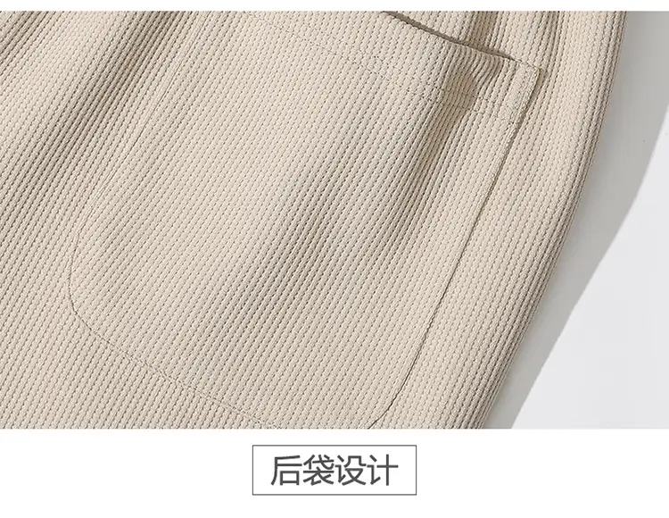 Men's Spring & Autumn Loose Leg Pants Beige White Casual Sportswear — feature 20