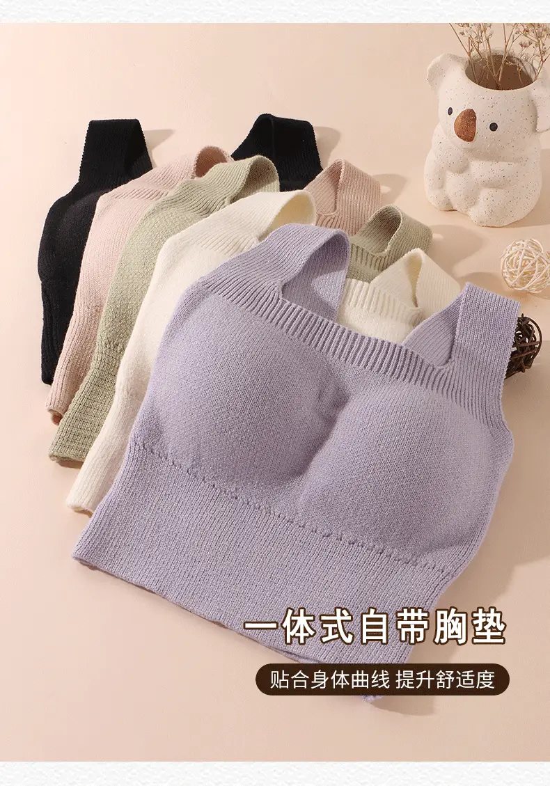 Women's Wool Fleece Thermal Vest with Chest Pad — feature 10