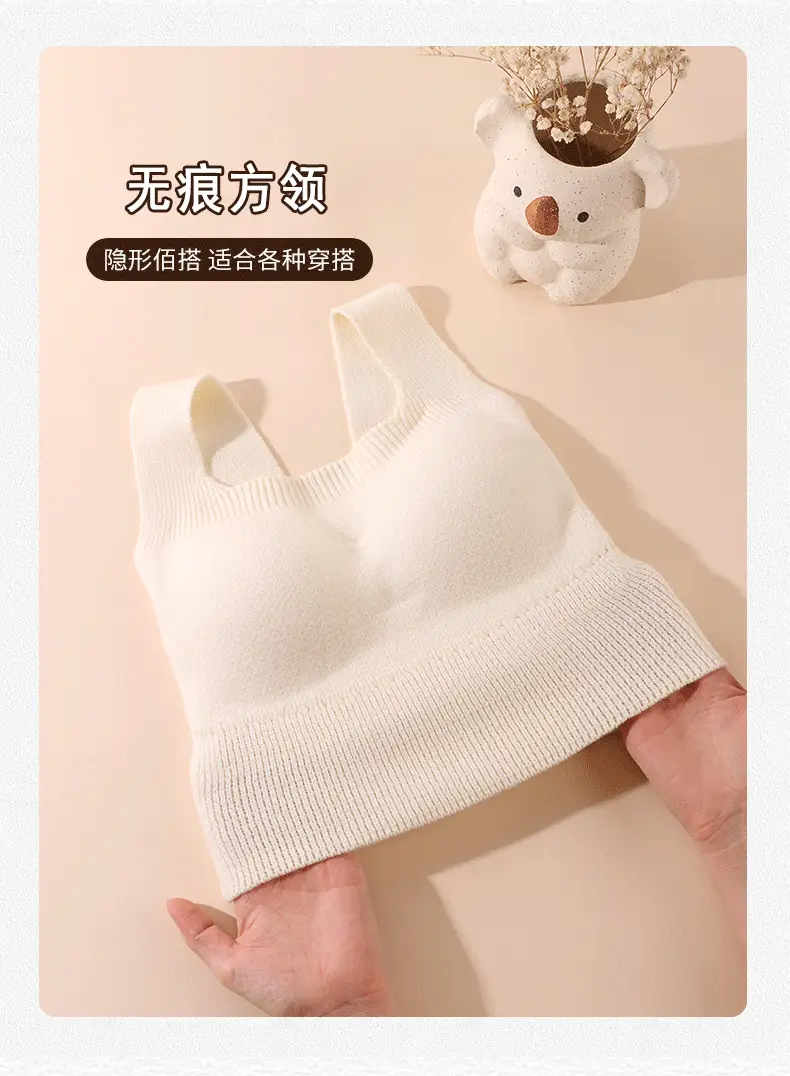 Women's Wool Fleece Thermal Vest with Chest Pad — feature 18