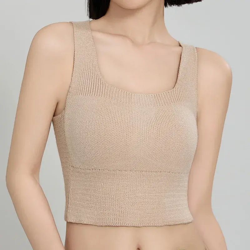 Women's Wool Fleece Thermal Vest with Chest Pad - Image 2