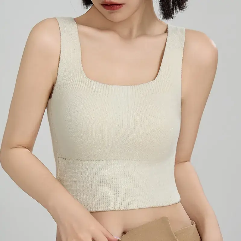 Women's Wool Fleece Thermal Vest with Chest Pad - Image 3