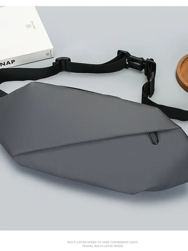 Men's Blue Casual Crossbody Waist Bag