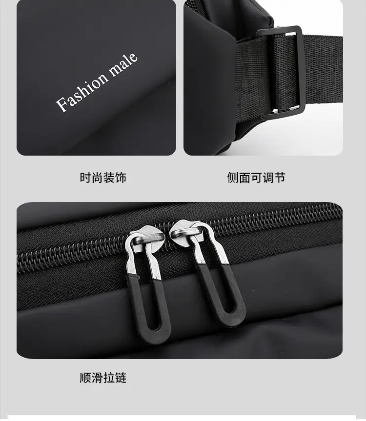 Men's Blue Casual Crossbody Waist Bag — feature 13
