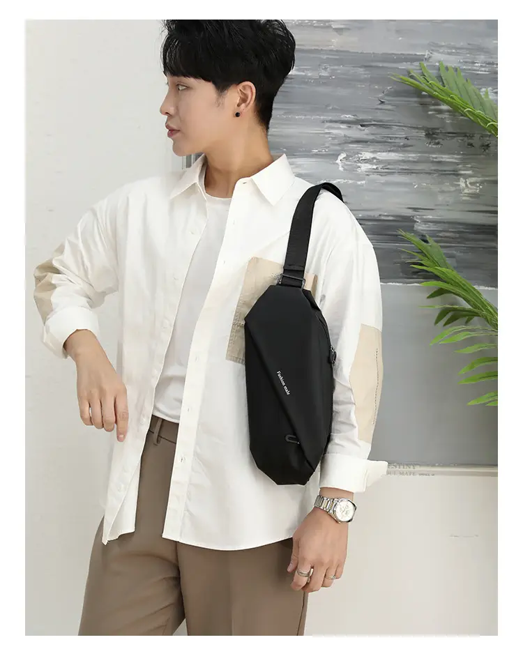 Men's Blue Casual Crossbody Waist Bag — feature 14