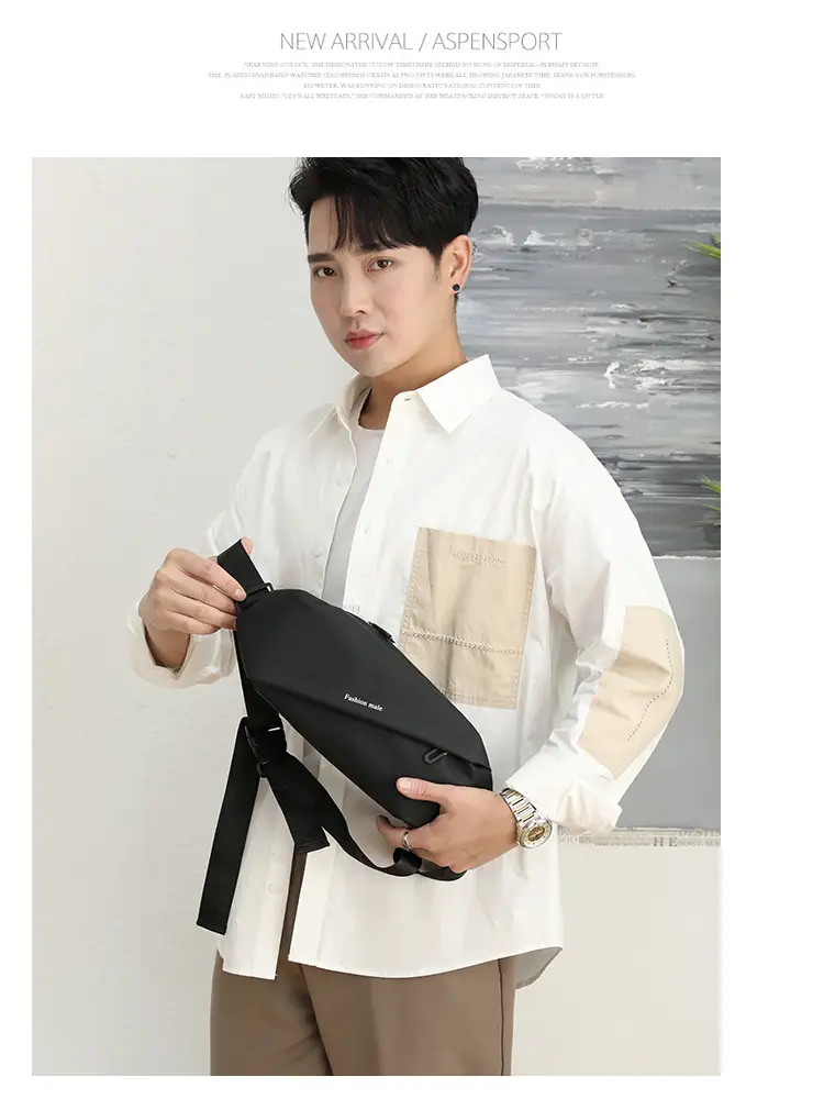 Men's Blue Casual Crossbody Waist Bag — feature 15