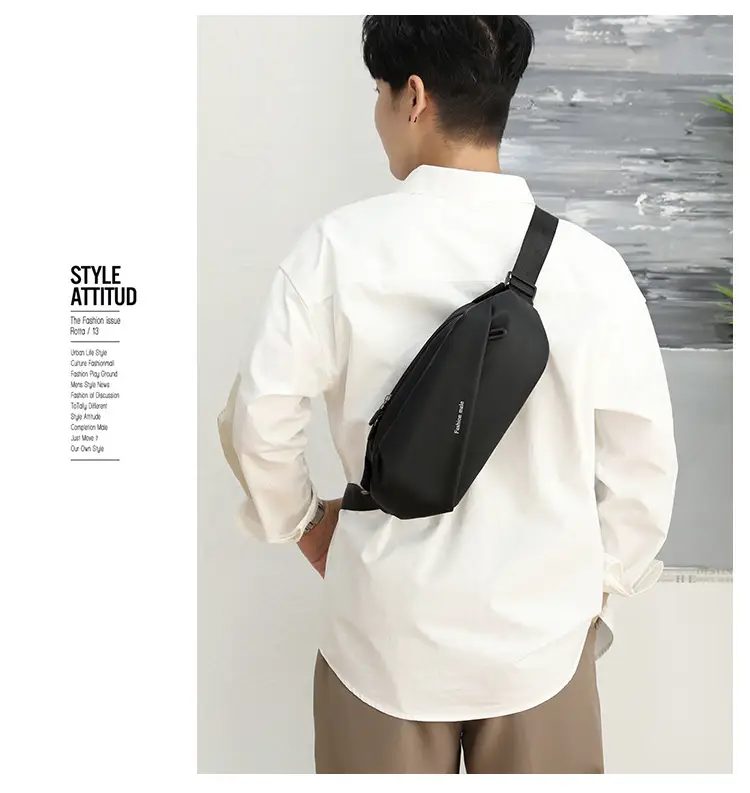 Men's Blue Casual Crossbody Waist Bag — feature 16