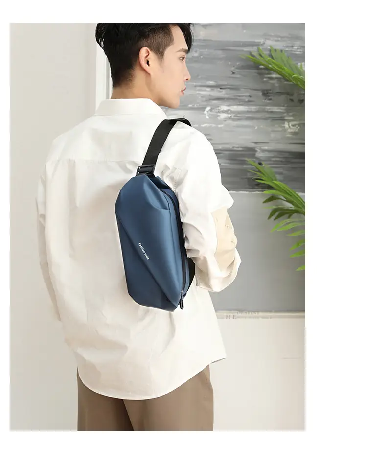 Men's Blue Casual Crossbody Waist Bag — feature 17