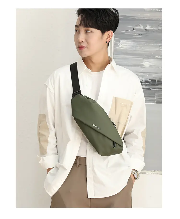 Men's Blue Casual Crossbody Waist Bag — feature 21