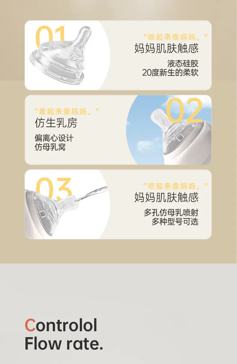 Baby High Borosilicate Glass Bottle Newborn Anti-Colic 0-6 Months Anti-Slip Baby Bottle Wide Diameter 150ml — feature 6