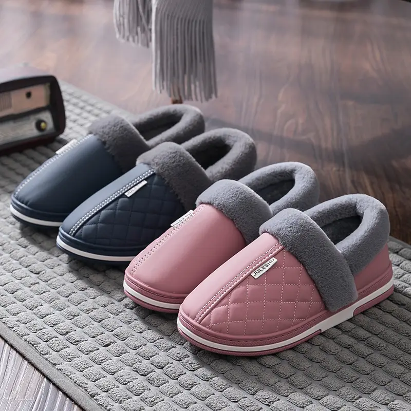Men's Winter Cotton Slipper Red Large 2025 - Image 8