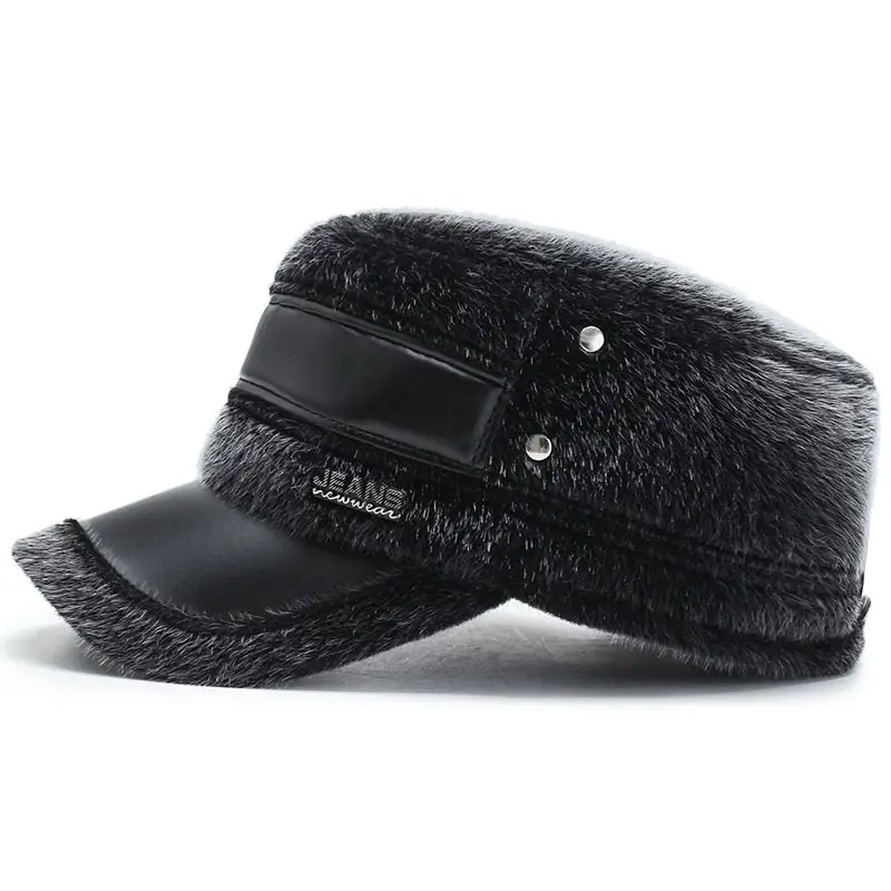 Winter Mink Hat for Men Cold Proof Ear Protection