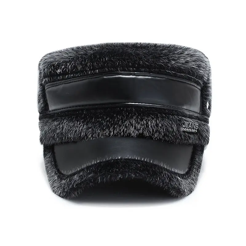 Winter Mink Hat for Men Cold Proof Ear Protection
