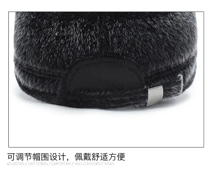 Winter Mink Hat for Men Cold Proof Ear Protection — feature 14