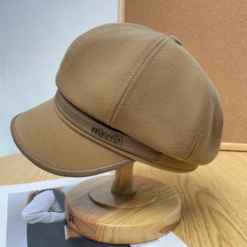 Women Woolen Peaked Hat Autumn Winter British Style - Image 2