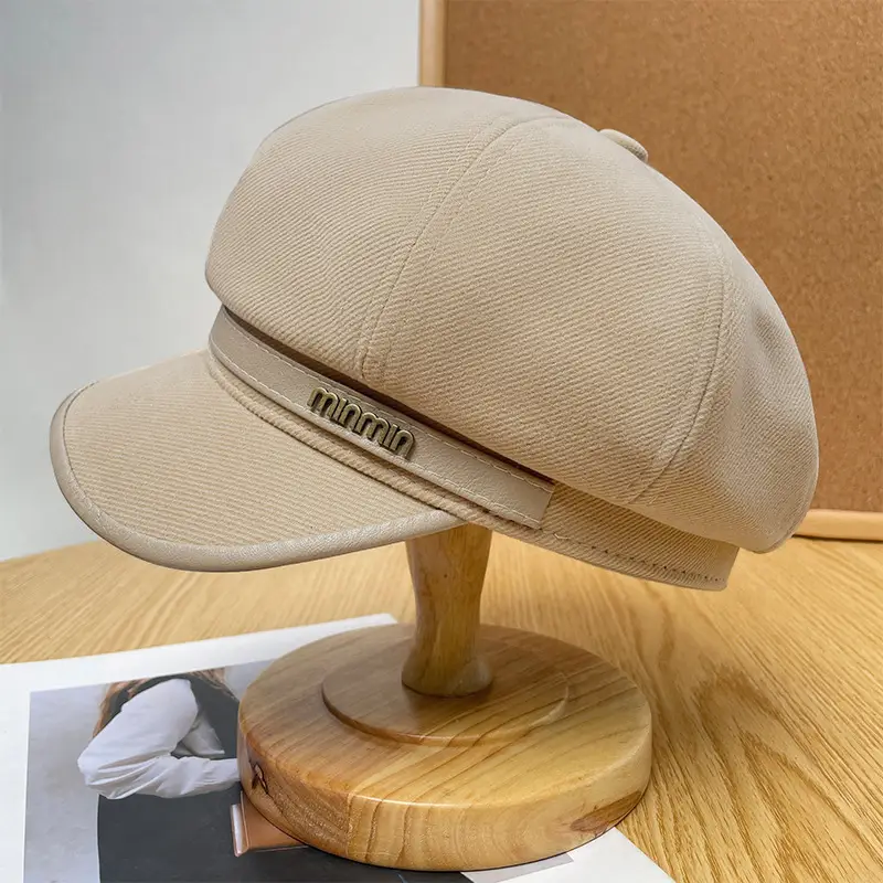 Women Woolen Peaked Hat Autumn Winter British Style - Image 4