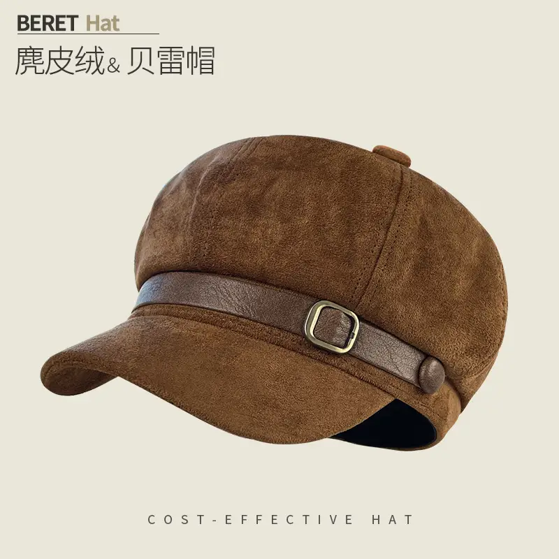 Women Woolen Peaked Hat Autumn Winter British Style - Image 5