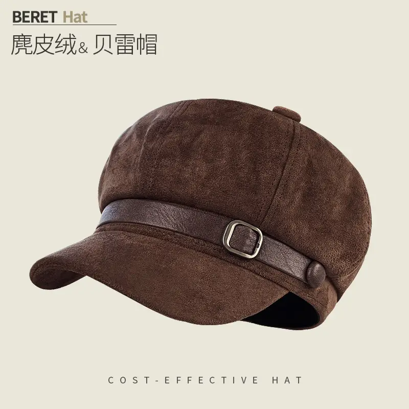 Women Woolen Peaked Hat Autumn Winter British Style - Image 6