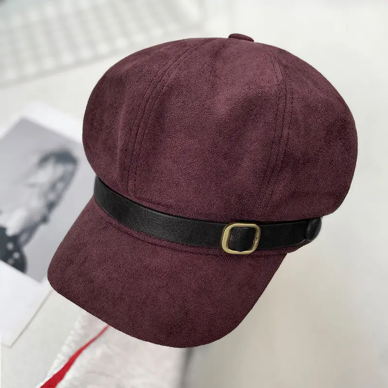Women Woolen Peaked Hat Autumn Winter British Style - Image 7
