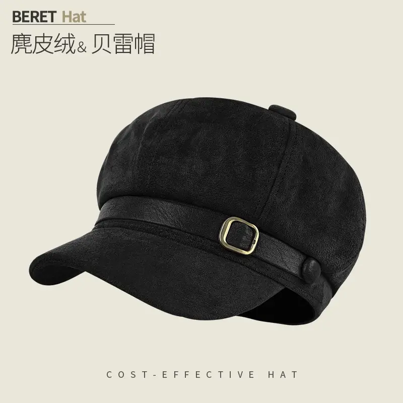 Women Woolen Peaked Hat Autumn Winter British Style - Image 8