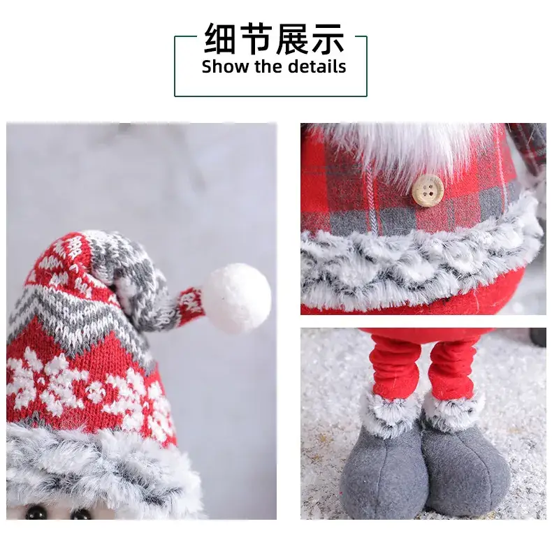 Christmas Retractable Doll Santa High Hat 344g — feature 11