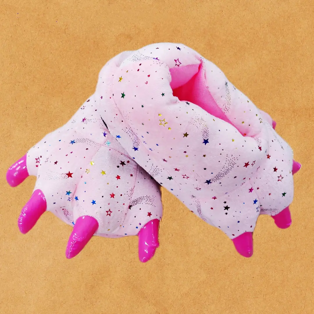 Wholesale Creative Dinosaur Paw Cotton Slippers Cartoon Couple Bag Heel Warm Shoes Men's and Women's Home Monster Plush Slippers