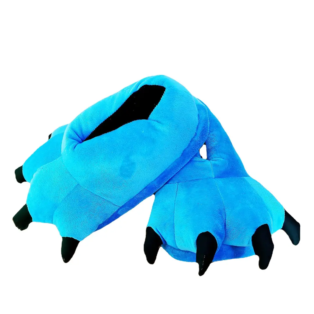 Wholesale Creative Dinosaur Paw Cotton Slippers Cartoon Couple Bag Heel Warm Shoes Men's and Women's Home Monster Plush Slippers