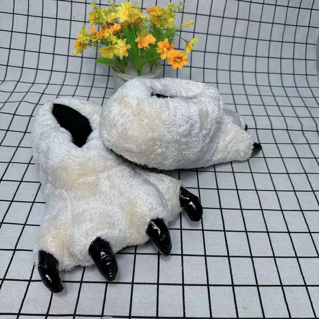 Wholesale Creative Dinosaur Paw Cotton Slippers Cartoon Couple Bag Heel Warm Shoes Men's and Women's Home Monster Plush Slippers — feature 34