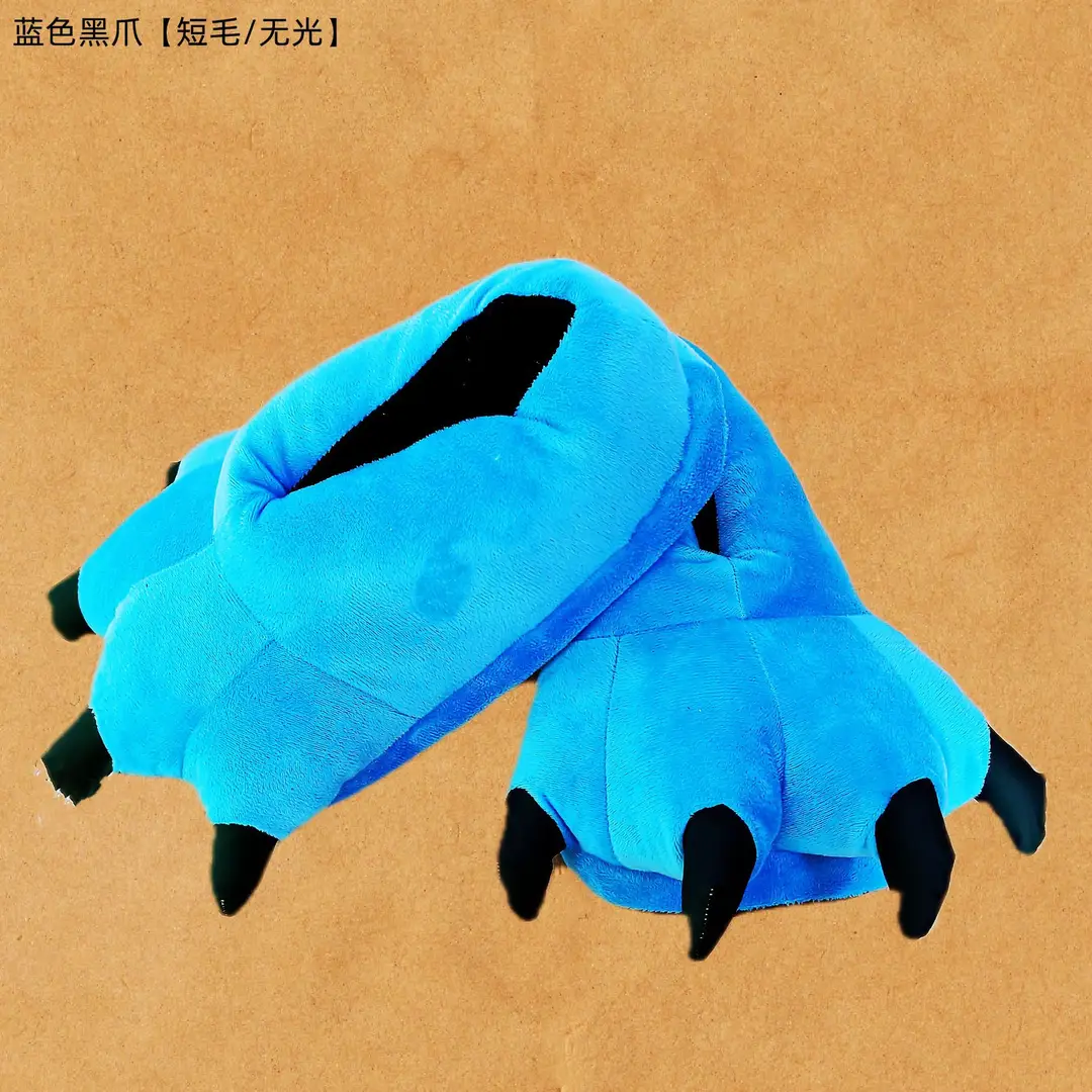 Wholesale Creative Dinosaur Paw Cotton Slippers Cartoon Couple Bag Heel Warm Shoes Men's and Women's Home Monster Plush Slippers
