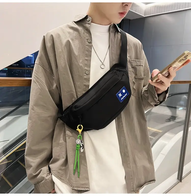 Men's Light Blue Crossbody Bag with Mobile Phone Holder — feature 16