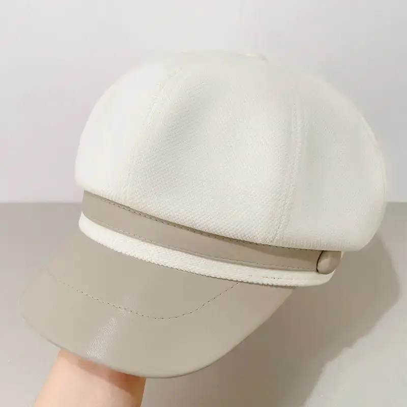 Women Wool Beret Cap Face-Slimming Warm Winter Black — feature 25