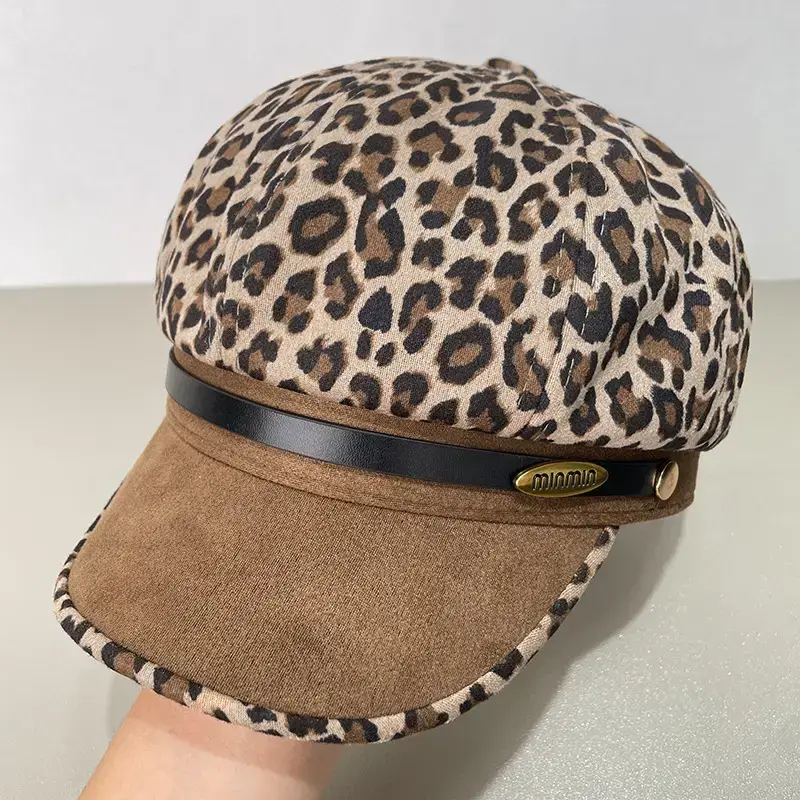 Women Wool Beret Cap Face-Slimming Warm Winter Black - Image 13