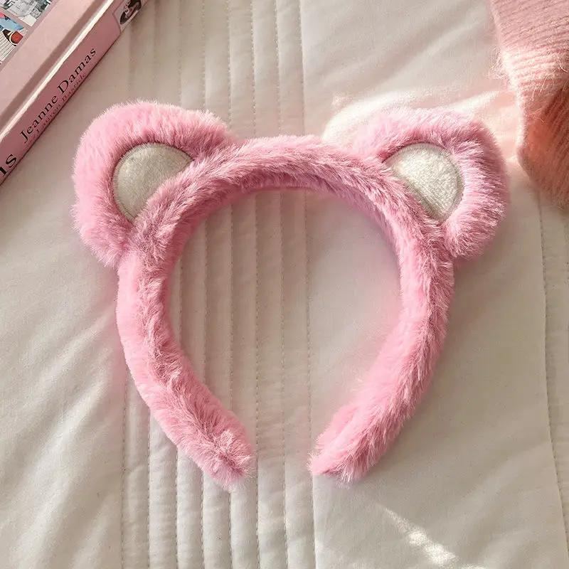 Pink Strawberry Bear Face Wash Headband for Women - Image 8