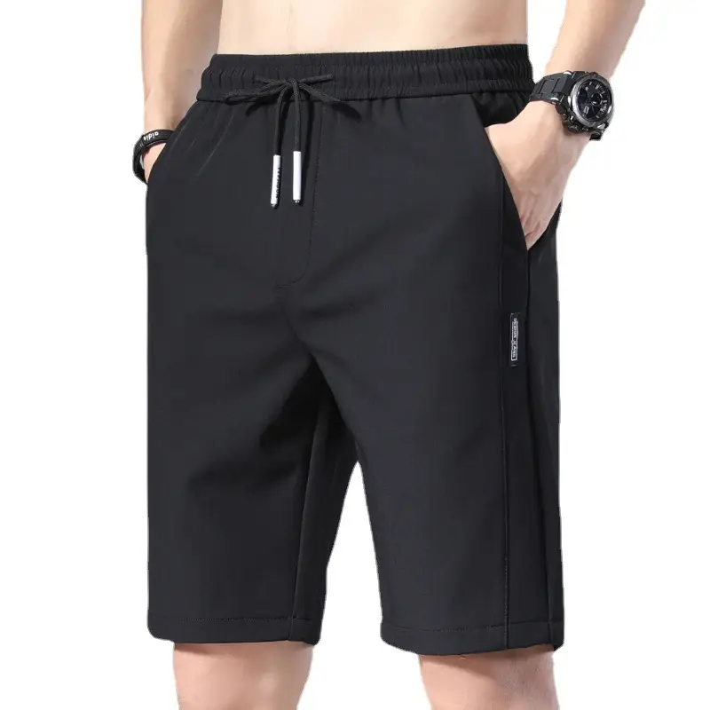 Men Ice Silk Beach Shorts Grey 2020 Summer Loose Elastic - Image 9