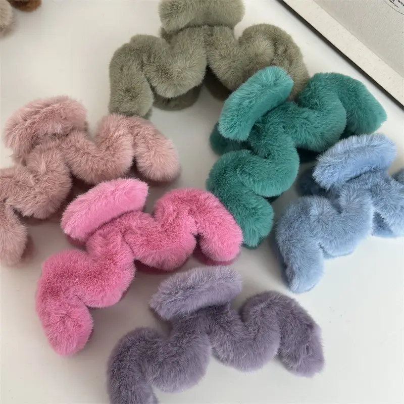 Pink Plush Shark Hair Clip for Updo - Image 15
