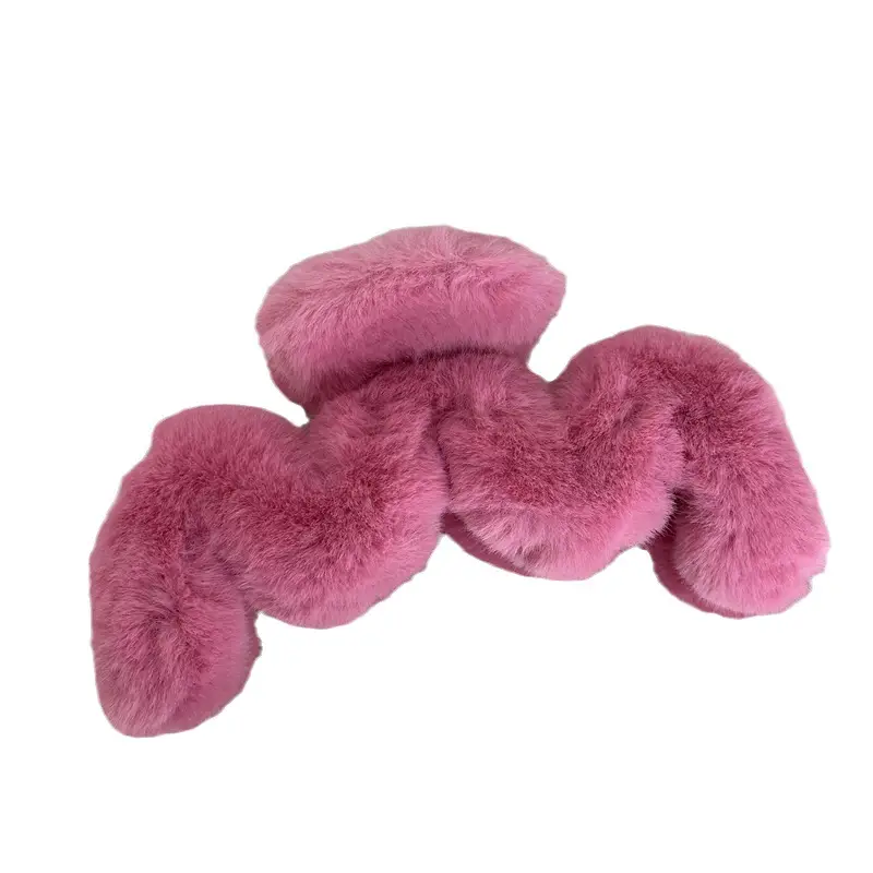 Pink Plush Shark Hair Clip for Updo - Image 16