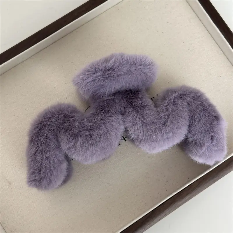Pink Plush Shark Hair Clip for Updo - Image 10