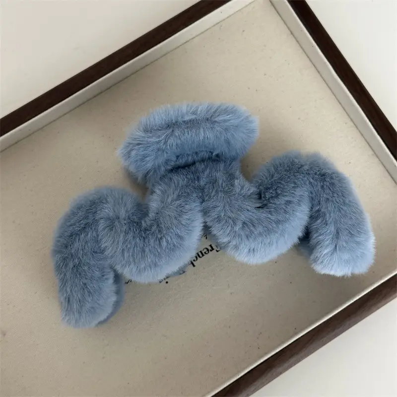 Pink Plush Shark Hair Clip for Updo - Image 9