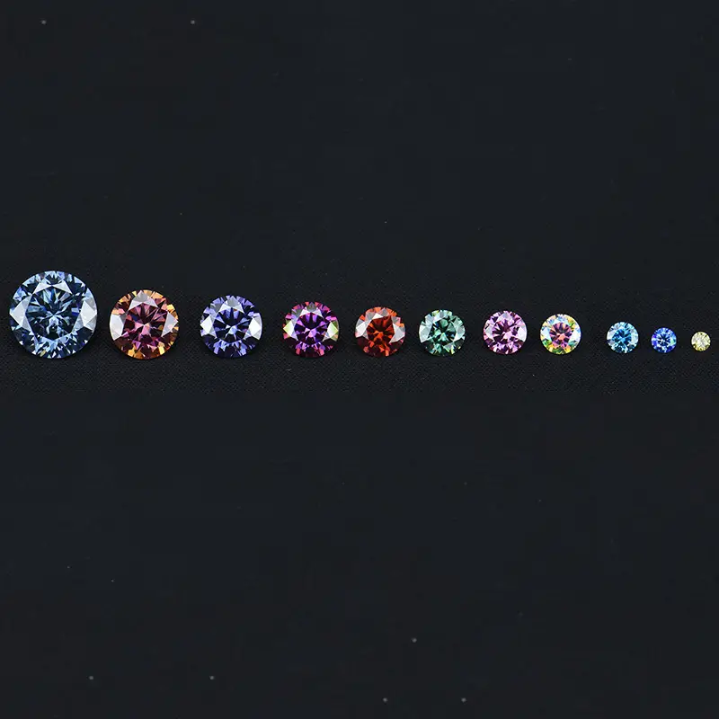 Color Round Naked Diamonds 3 Karat 2 Karat 1 Karat 80 Points