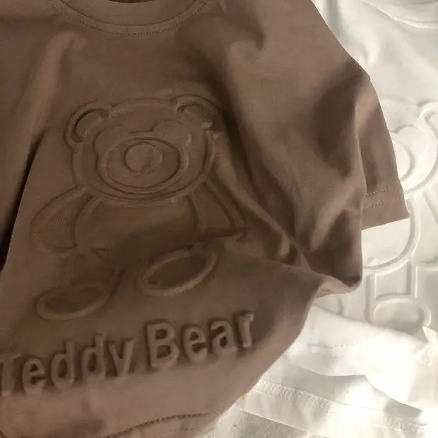 Boys T-Shirt Bear Print Cotton Summer Short Sleeve — feature 8