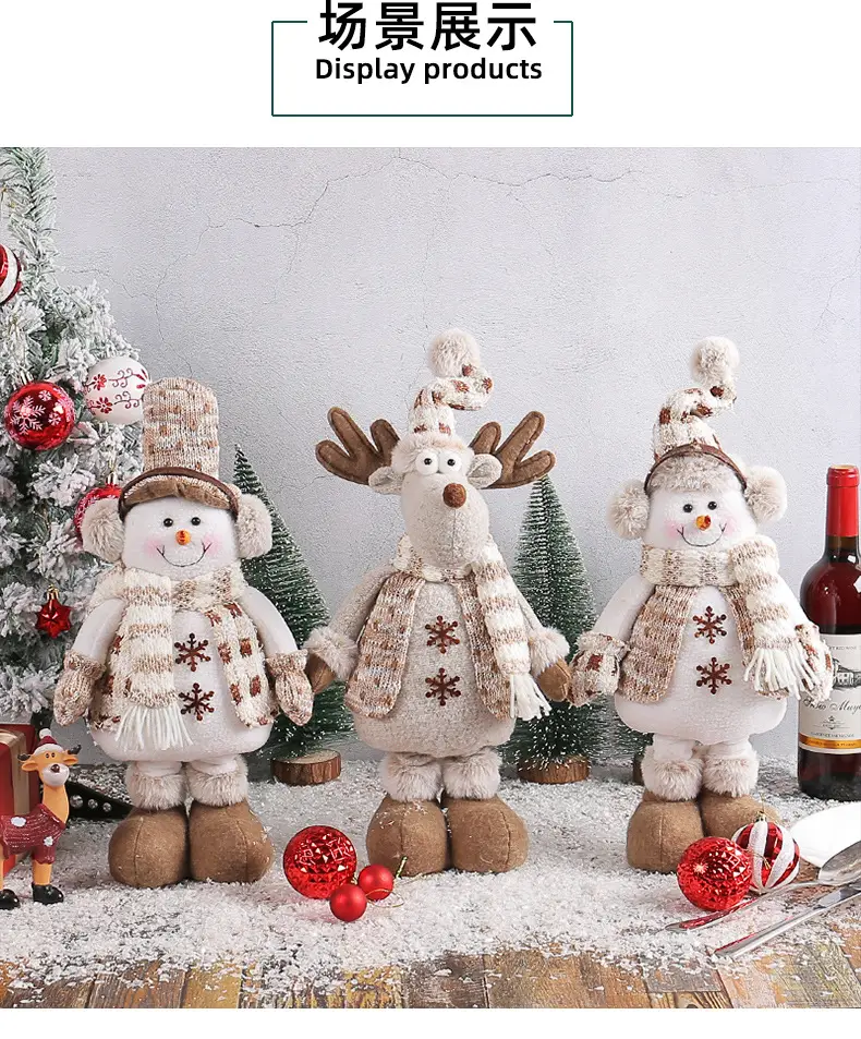 Christmas Snowman Retractable Doll New Knitted Elk — feature 7