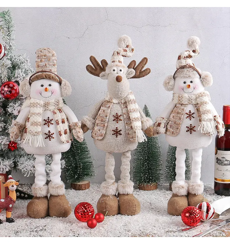 Christmas Snowman Retractable Doll New Knitted Elk — feature 8