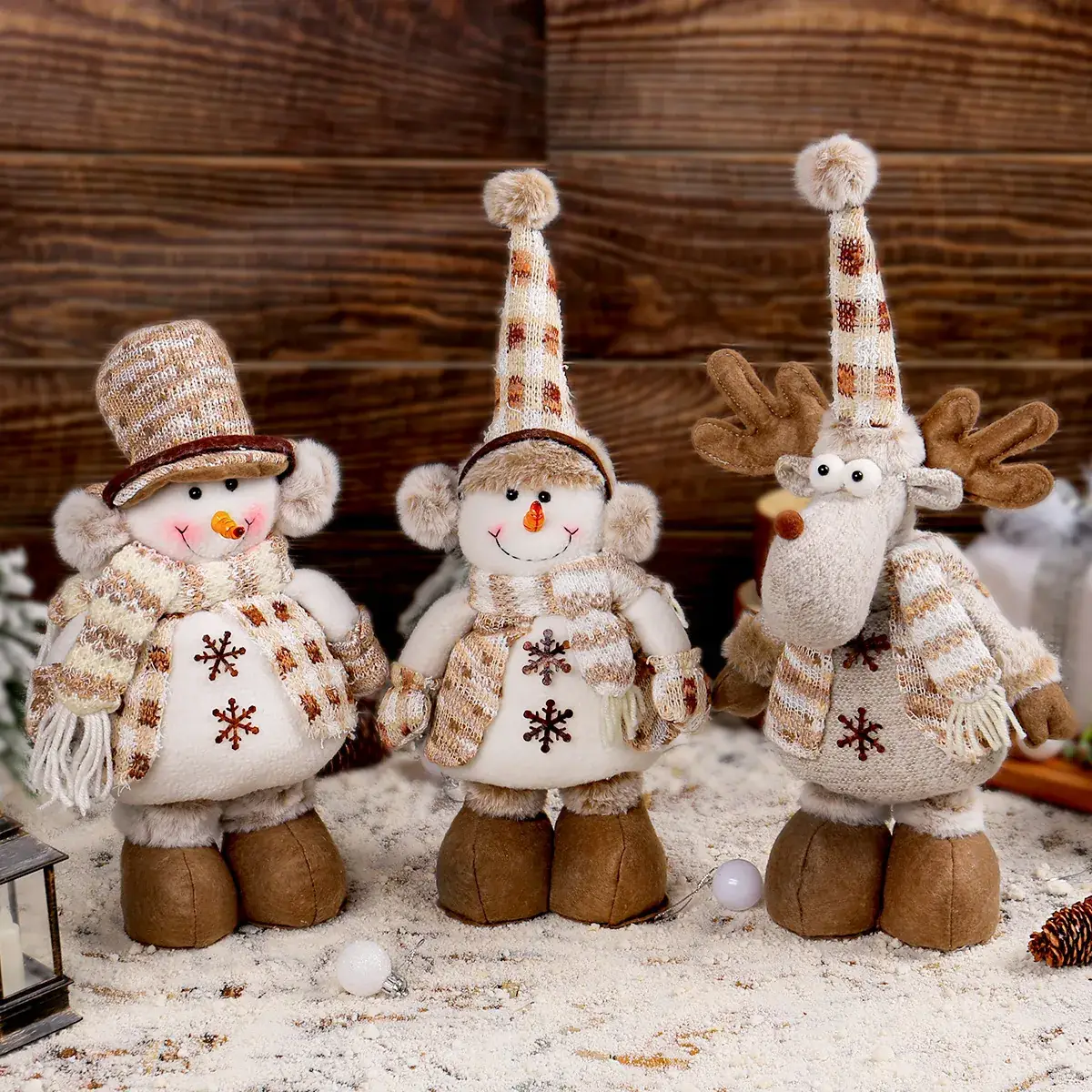 Christmas Snowmen Retractable Dolls Knitted Elf Decor - Image 5