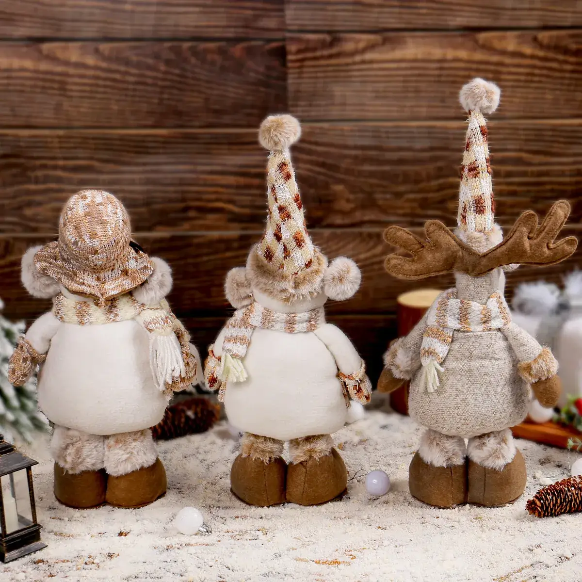 Christmas Snowmen Retractable Dolls Knitted Elf Decor - Image 6