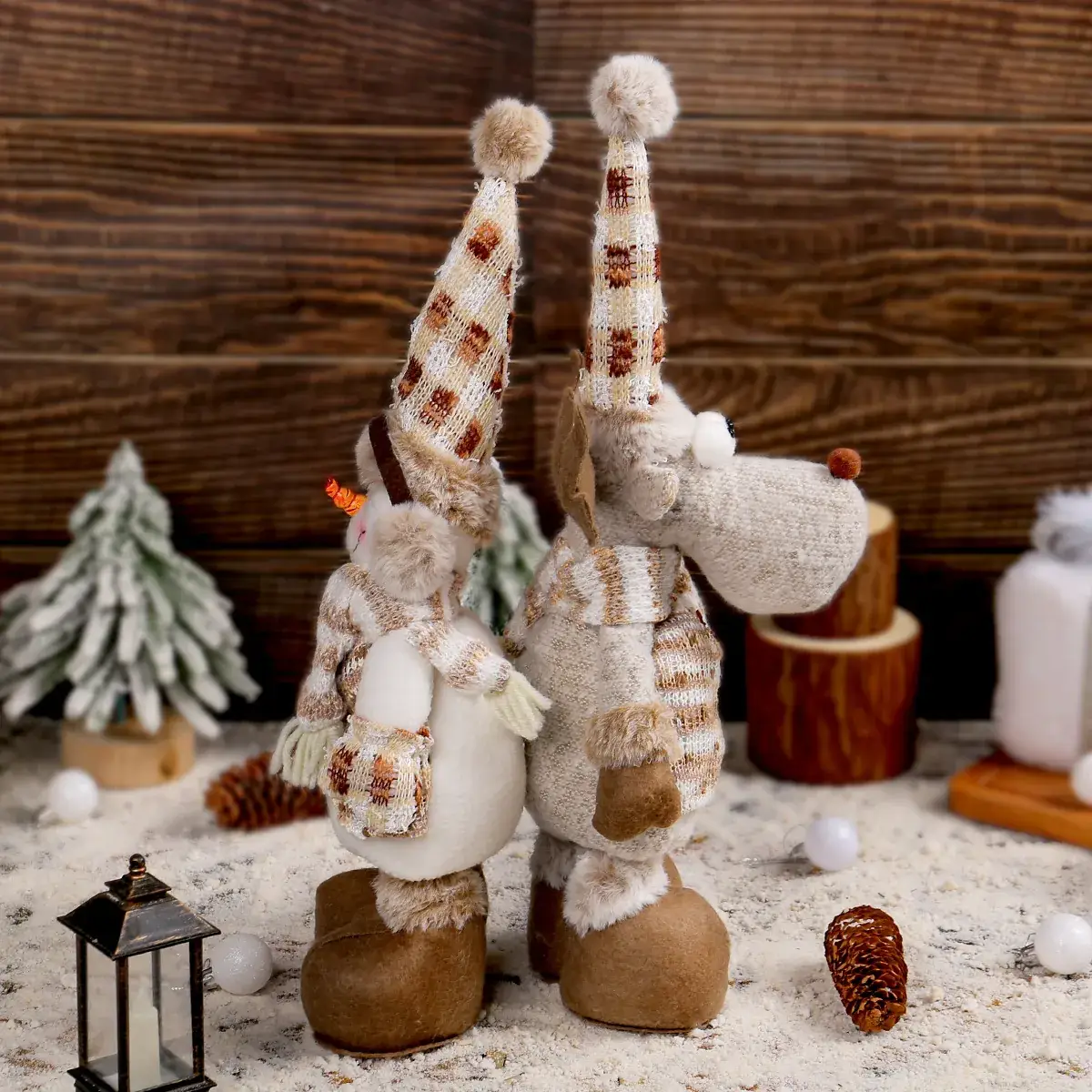 Christmas Snowmen Retractable Dolls Knitted Elf Decor - Image 7