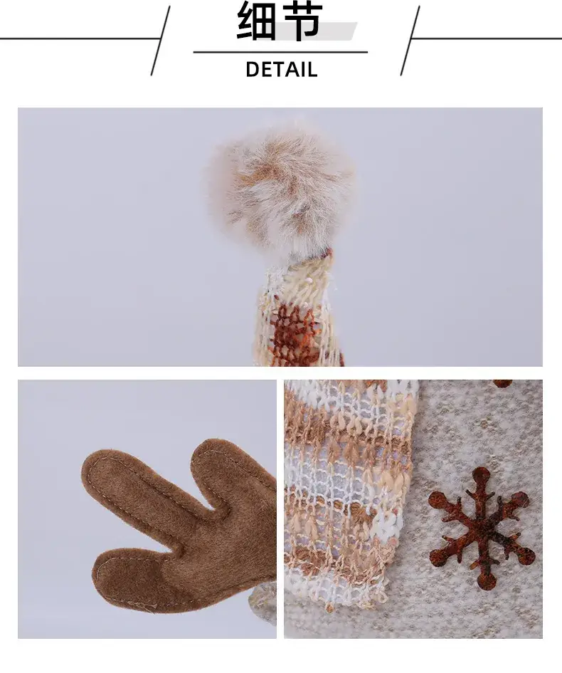 Christmas Snowmen Retractable Dolls Knitted Elf Decor — feature 12