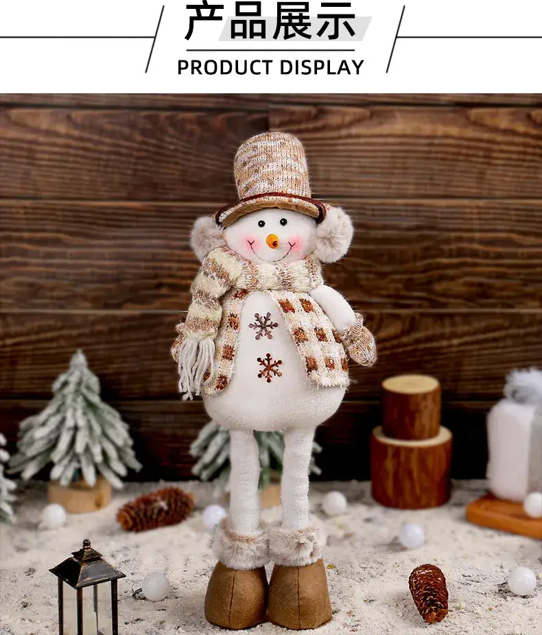 Christmas Snowmen Retractable Dolls Knitted Elf Decor — feature 5